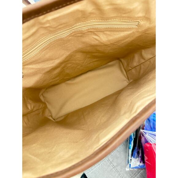 Crocs Blue Rubber Tote Bag Leather Trim Shoulder Bag Water-Resistant Carryall - Picture 2 of 6